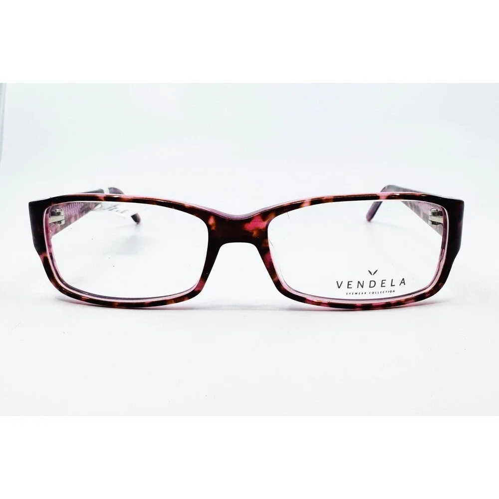 Vendela Eyeglass Frames Womens Pink Tortoise Rhinestone 54-16-135